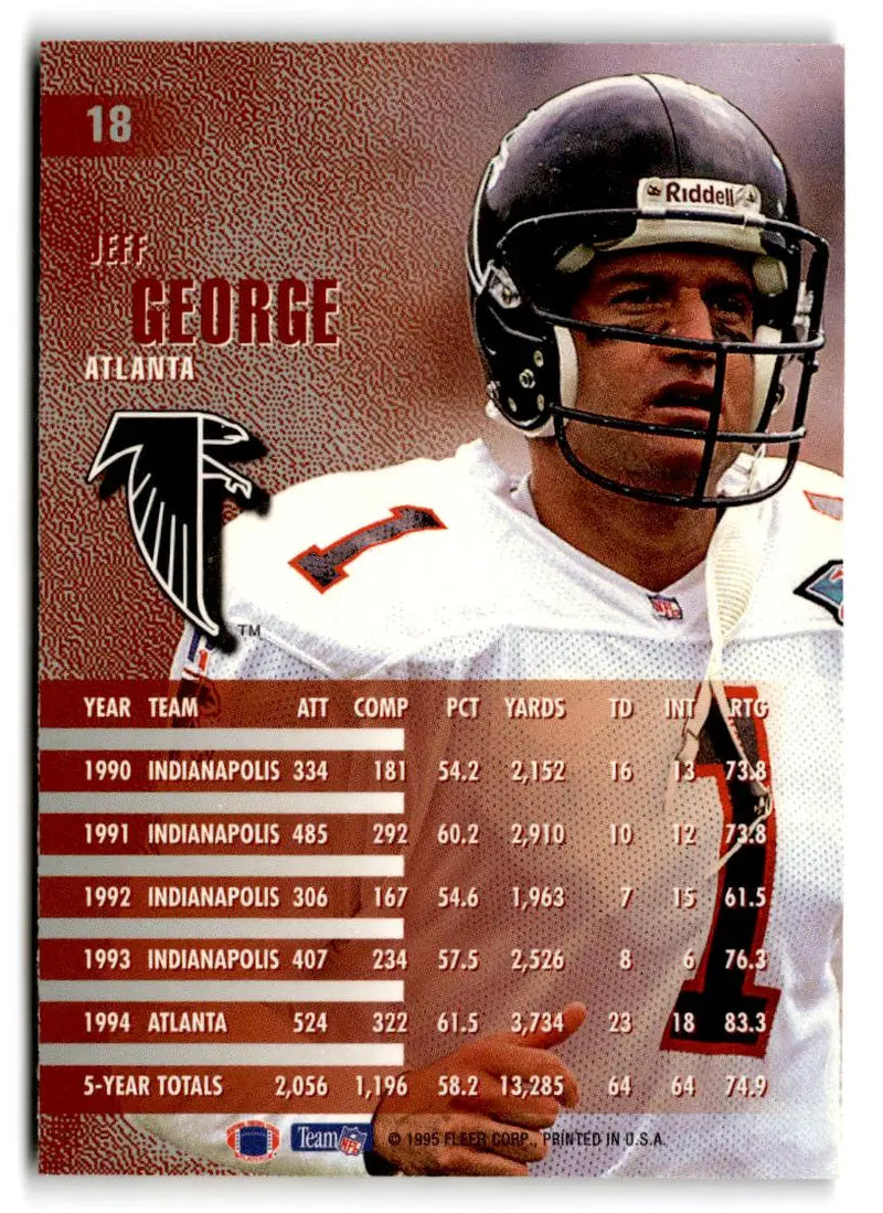 1995 Fleer #18 Jeff George - Football Card Single
