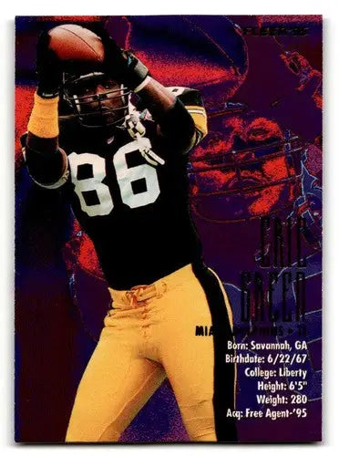 Football player card featuring Eric Green Miami Dolphins in near mint condition