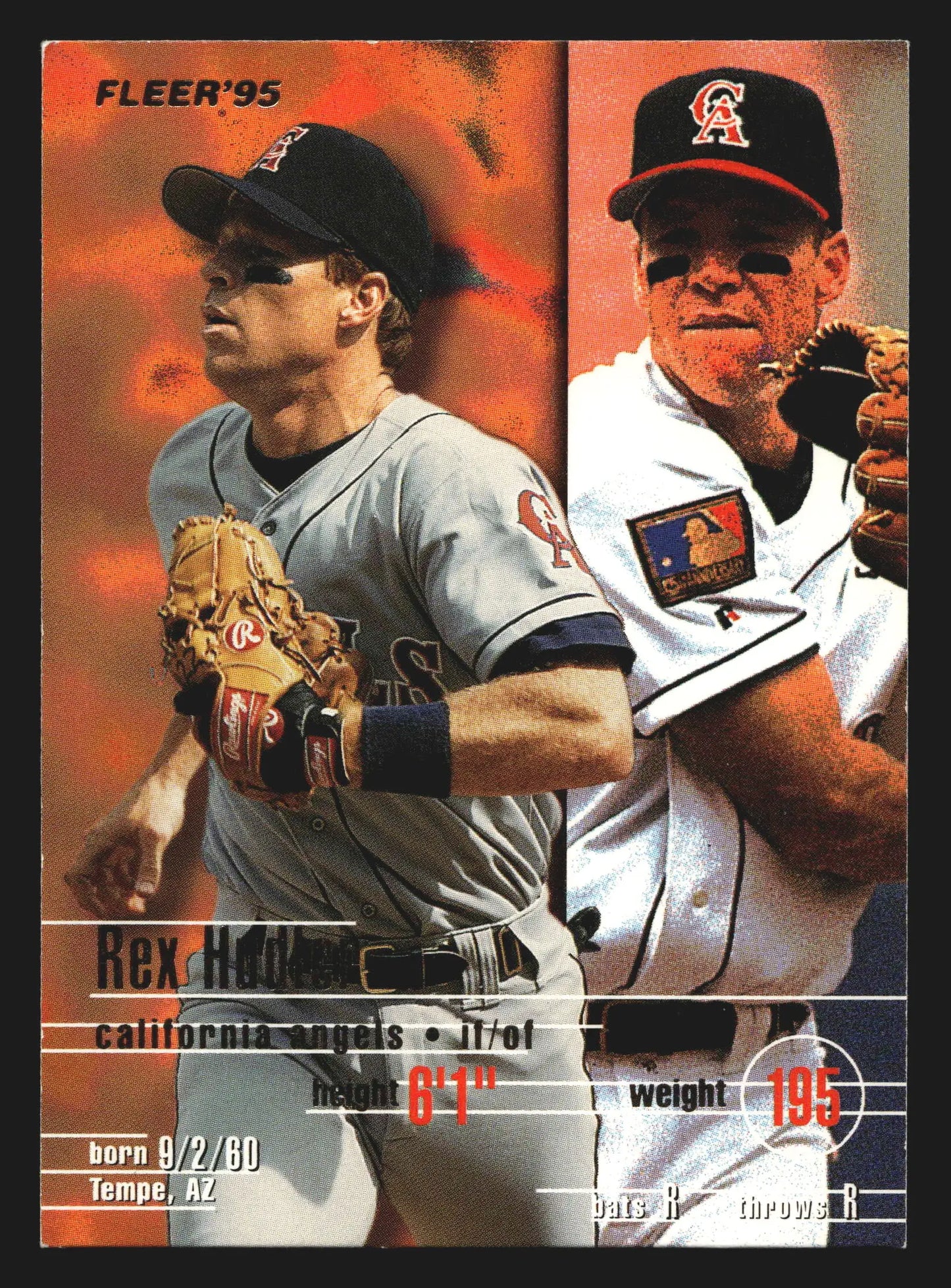 1995 Fleer #226 Rex Hudler California Angels - Baseball Card Single