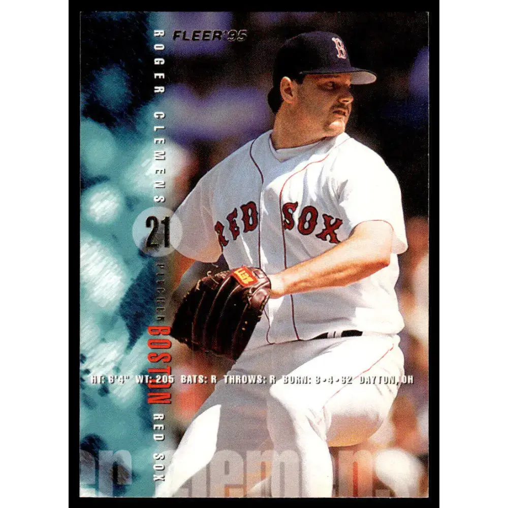1995 Fleer #26 Roger Clemens EX/NM Boston Red Sox Baseball Card - Baseball Card Single