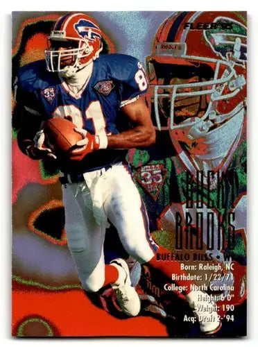 Original gloss Football trading card of Bucky Brooks Buffalo Bills NFL player