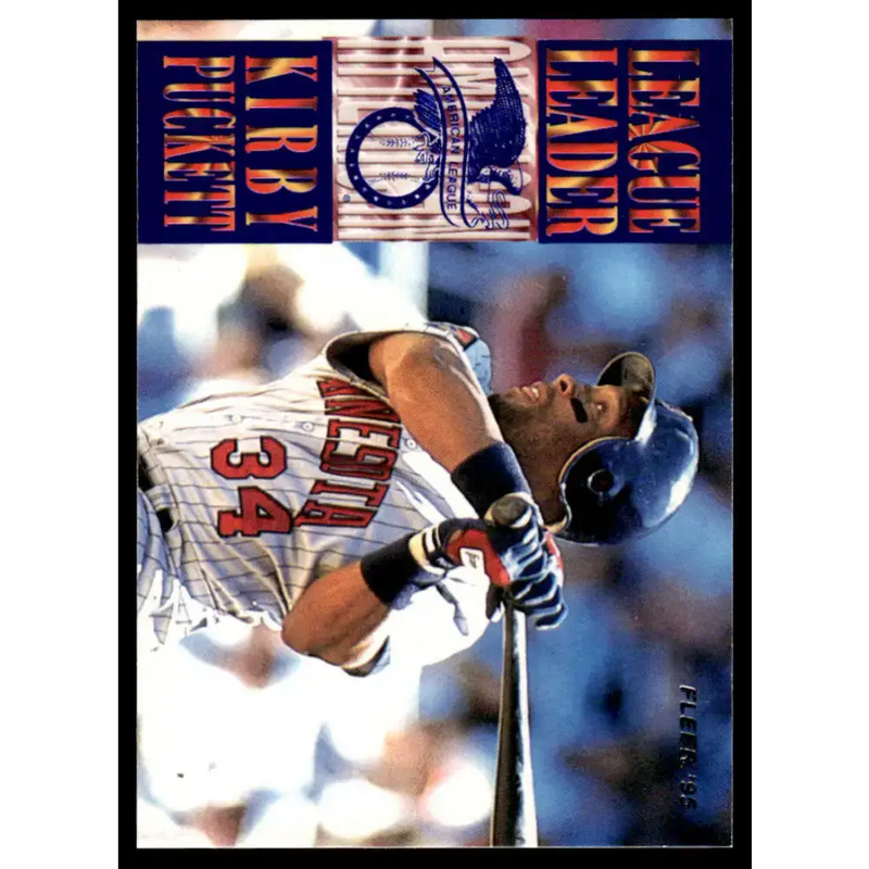 1995 Fleer #3 Kirby Puckett EX/NM Minnesota Twins Baseball Card - Baseball Card Single