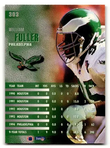 William Fuller Philadelphia Eagles football card with original gloss from 1995 Fleer series