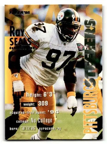 Original gloss Ray Seals Pittsburgh football card featuring Seals Pittsburgh Steelers team