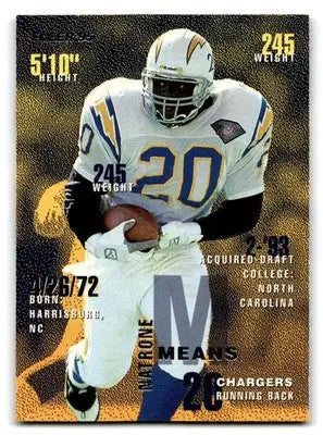 1995 Fleer #334 Natrone Means - Football Card Single