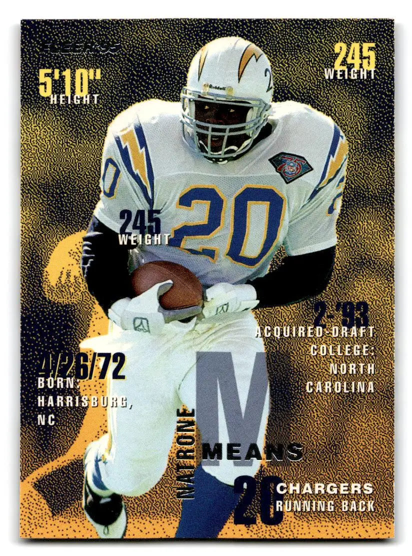 1995 Fleer #334 Natrone Means - Football Card Single