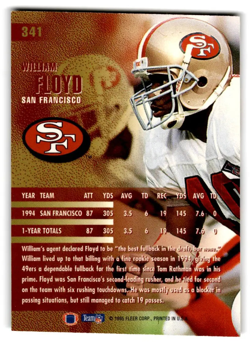 1995 Fleer #341 William Floyd - Football Card Single