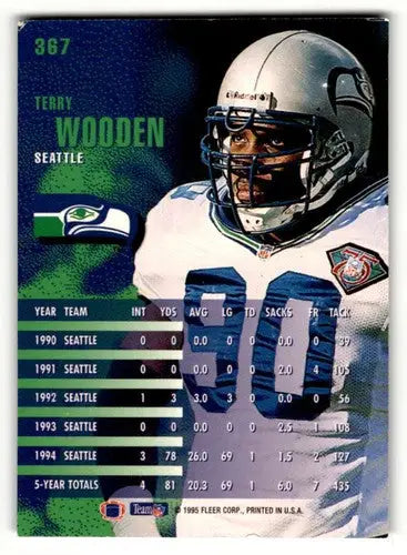 1995 Fleer #367 Terry Wooden Seattle Seahawks Football Cards EX/NM ID:63146 - Football Card Single