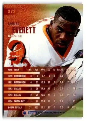 1995 Fleer #373 Thomas Everett - Football Card Single