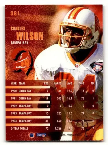 1995 Fleer #381 Charles Wilson Tampa Bay Buccaneers Football Cards N ID:57368 - Football Card Single
