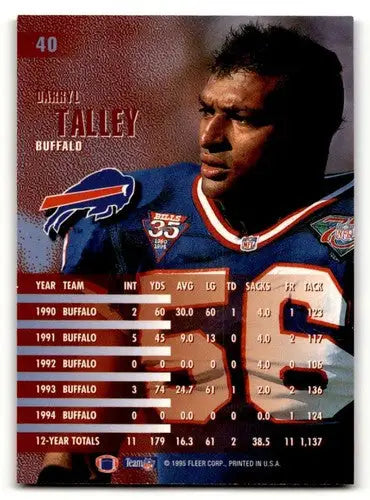 Original gloss Darryl Talley Buffalo football card from 1995 Fleer series