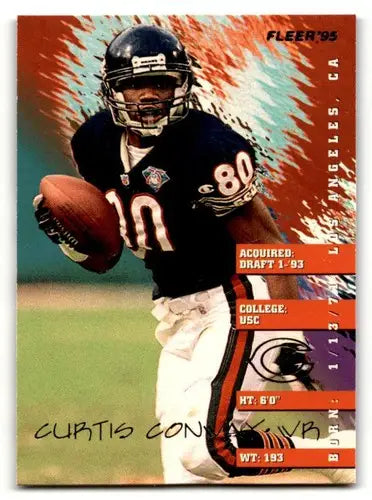 Original gloss Curtis Conway Chicago football card featuring Conway Chicago Bears NFL collectible