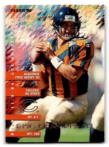 1995 Fleer #57 Erik Kramer Chicago Bears Football Cards EX/NM ID:62968 - Football Card Single