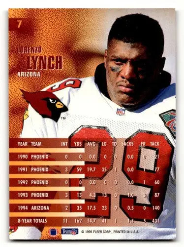 1995 Fleer #7 Lorenzo Lynch Arizona Cardinals Football Cards NM Near ID:57353 - Football Card Single