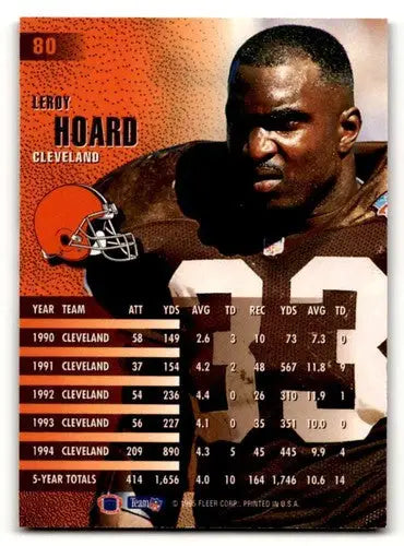 1995 Fleer #80 Leroy Hoard Cleveland Browns Football Cards NM Near M ID:57354 - Football Card Single