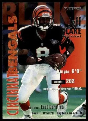 1995 Fleer Jeff Blake RC 63 Cincinnati Bengals