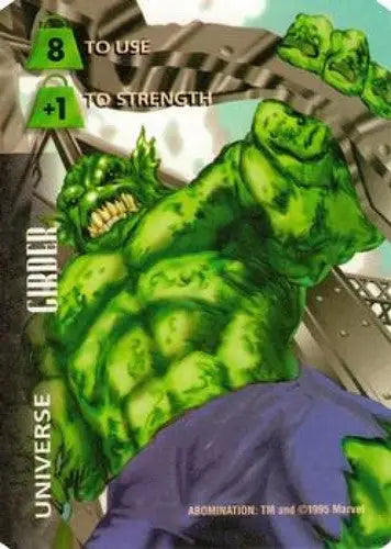 1995 Fleer Marvel Overpower #NNO Abomination - Girder NM Near Mint ID:6682 - Marvel Card Single