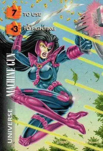 1995 Fleer Marvel Overpower #NNO Domino - Machine Gun NM Near Mint ID:6687 - Marvel Card Single