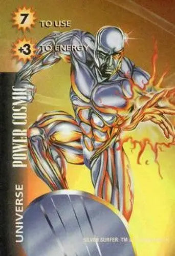 1995 Fleer Marvel Overpower #NNO Silver Surfer - Power Cosmic NM Near Mi ID:6689 - Marvel Card Single