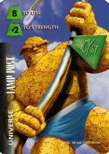1995 Fleer Marvel Overpower #NNO Thing - Lamp Post NM Near Mint ID:6686 - Marvel Card Single