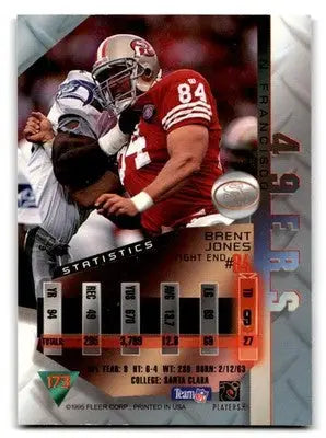 1995 Fleer Metal #173 Brent Jones - Football Card Single