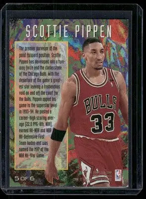 1995 Fleer Super Star Scottie Pippen #5 of 6 Basketball - Basketball Card Single