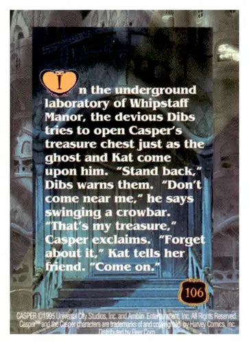 1995 Fleer Ultra Casper #106 Lost Treasure NM-MT ID:68581 - Non-Sports Card Single