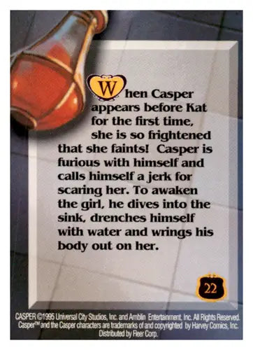 1995 Fleer Ultra Casper #22 Frightful First Impression NM-MT ID:68500 - Non-Sports Card Single