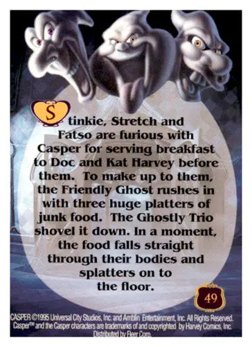 1995 Fleer Ultra Casper #49 Food For Thought NM-MT ID:68527 - Non-Sports Card Single