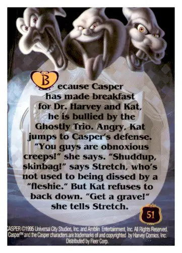 1995 Fleer Ultra Casper #51 Dissin’ the Dead NM-MT ID:68529 - Non-Sports Card Single