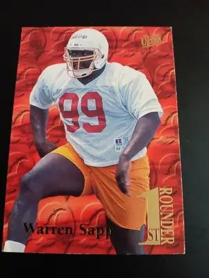 1995 Fleer Ultra - First Rounder Warren Sapp #16 of 20 (RC). Tampa Bay. NRMT+