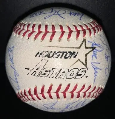 1995 Houston Astro Team Auto Baseball 27 Sigs Drabek Kile Biggio Signed Ball - Sports Memorabilia