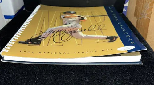 Autographed 1994 MVP calendar featuring Jeff Bagwell from the Houston Astros