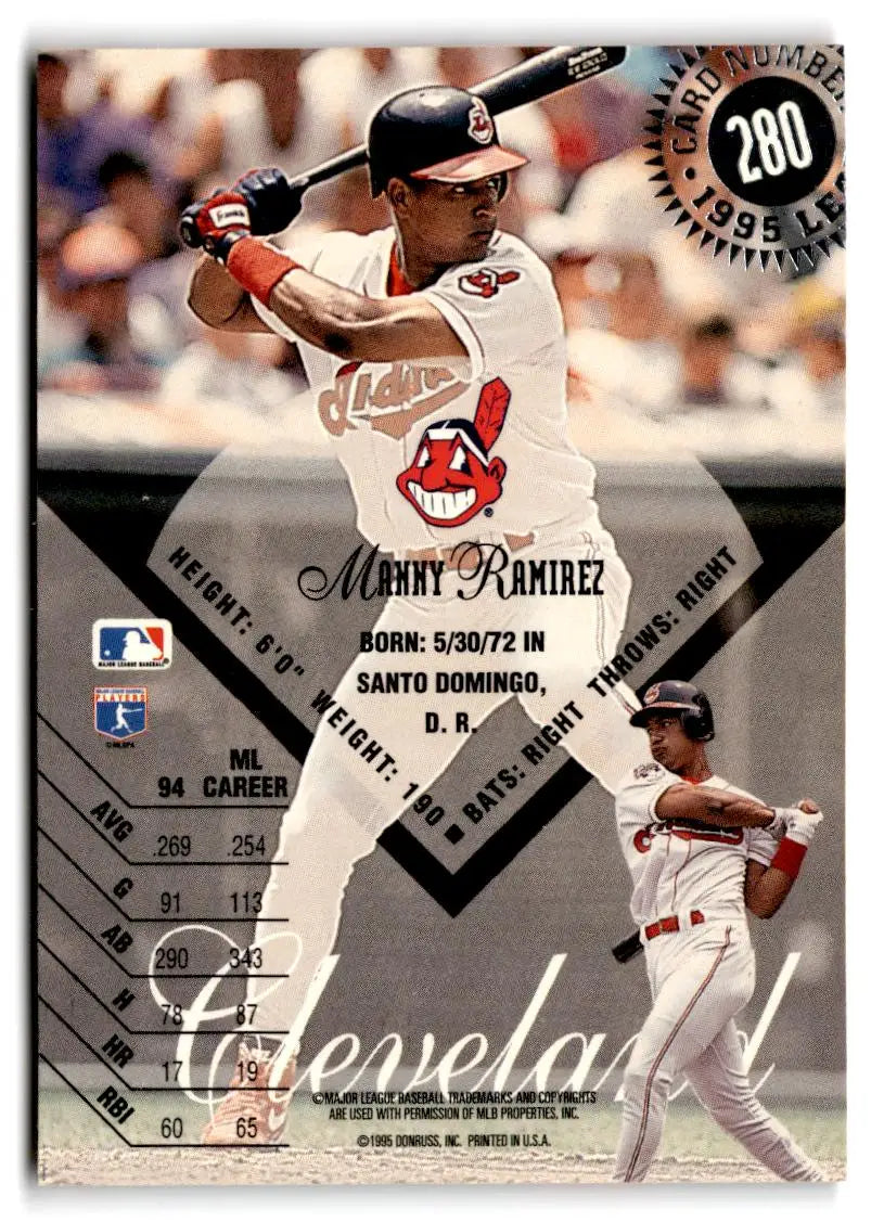 1995 Leaf #280 Manny Ramirez - Baseball Card Single
