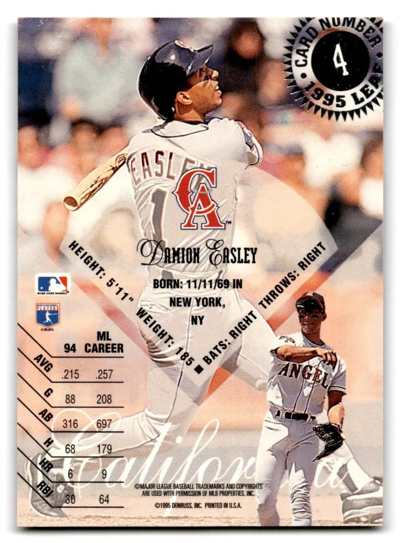 1995 Leaf #4 Damion Easley - Baseball Card Single