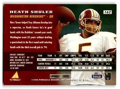 1995 Pinnacle #162 Heath Shuler - Football Card Single