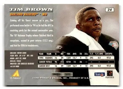 1995 Pinnacle #24 Tim Brown - Football Card Single