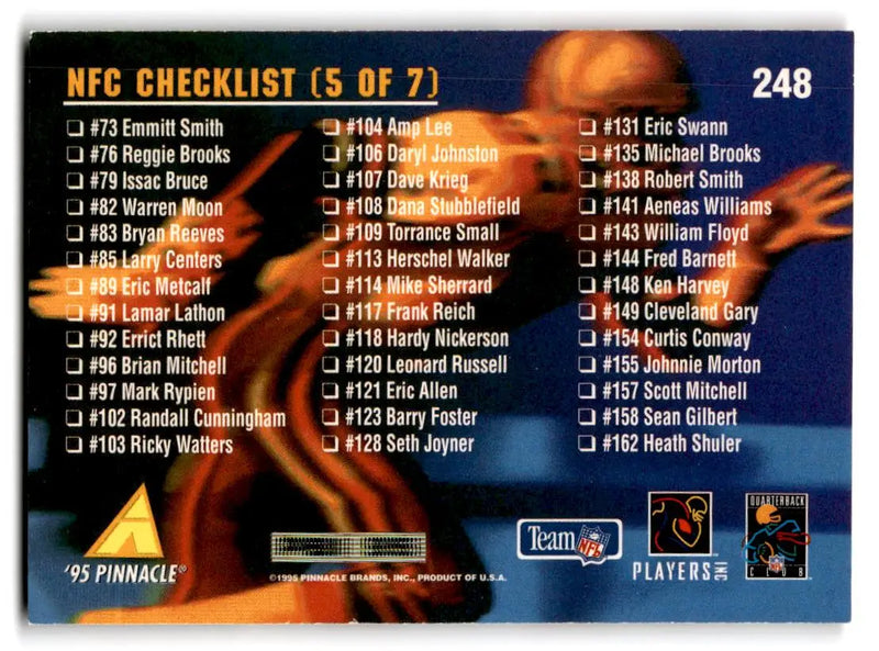1995 Pinnacle #248 NFC Checklist - Football Card Single