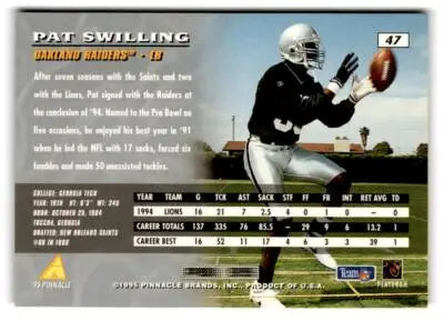 1995 Pinnacle #47 Pat Swilling - Football Card Single