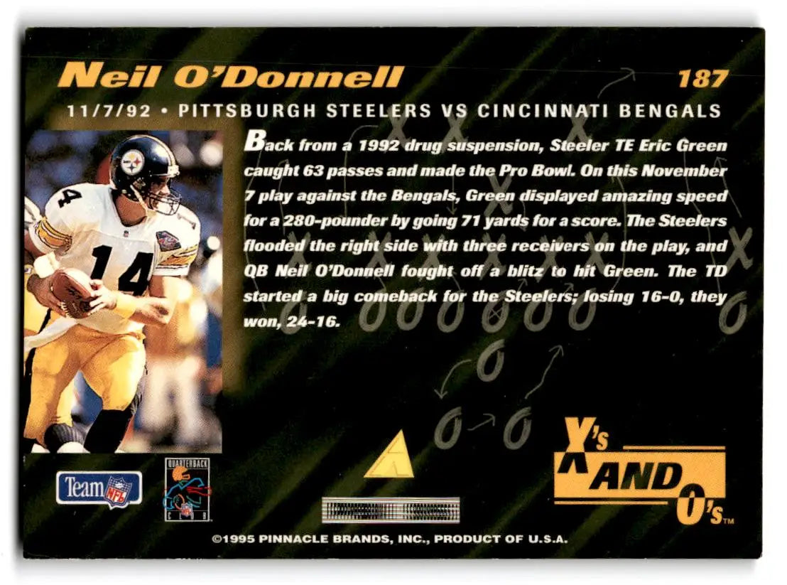1995 Pinnacle Club Collection #187 Neil O’Donnell - Football Card Single