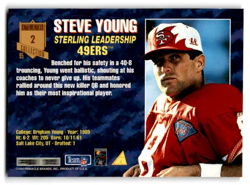 1995 Pinnacle Club Collection #2 Steve Young NM-MT 49ers ID:67969 - Football Card Single