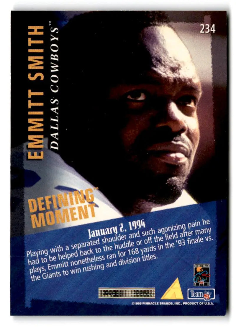 1995 Pinnacle Club Collection #234 Emmitt Smith - Football Card Single
