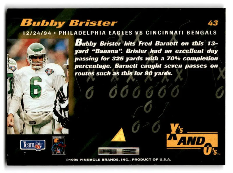 1995 Pinnacle Club Collection #43 Bubby Brister - Football Card Single