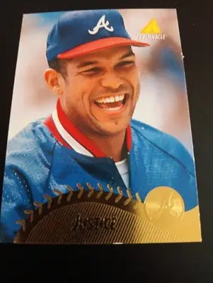 1995 Pinnacle - David Justice #50 Museum Collection. Atlanta Braves. NRMT+