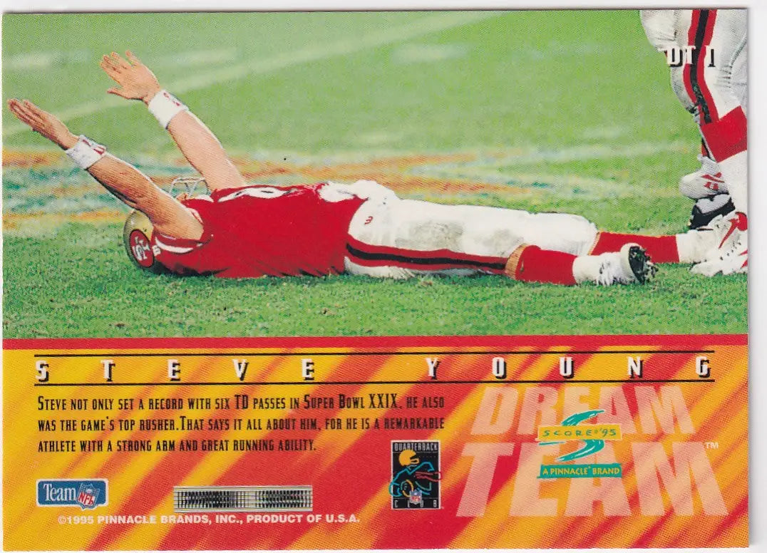 1995 PINNACLE #DT 1 STEVE YOUNG DREAM TEAM- SAN FRANCISCO GIANTS