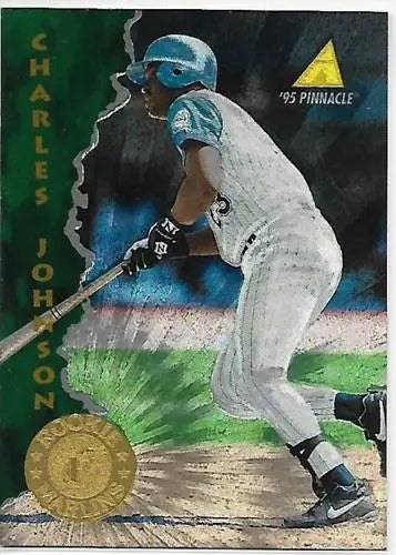 Original gloss 1995 Pinnacle Museum Collection Charles Johnson rookie card Marlins