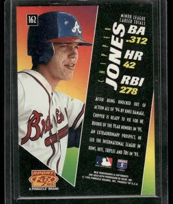 1995 Pinnacle Sportflix Rookie Chipper Jones #162 Baseball - Baseball Card Single