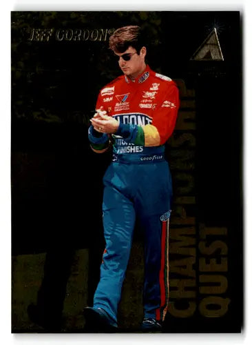 Original gloss Pinnacle Zenith Jeff Gordon trading card from 1995 Pinnacle Zenith NM-MT