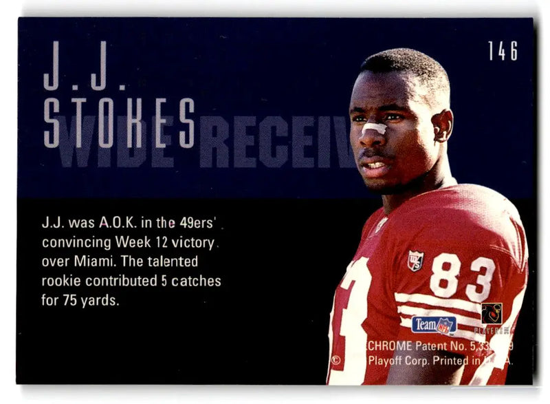 1995 Playoff Contenders #146 J.J. Stokes - Football Card Single