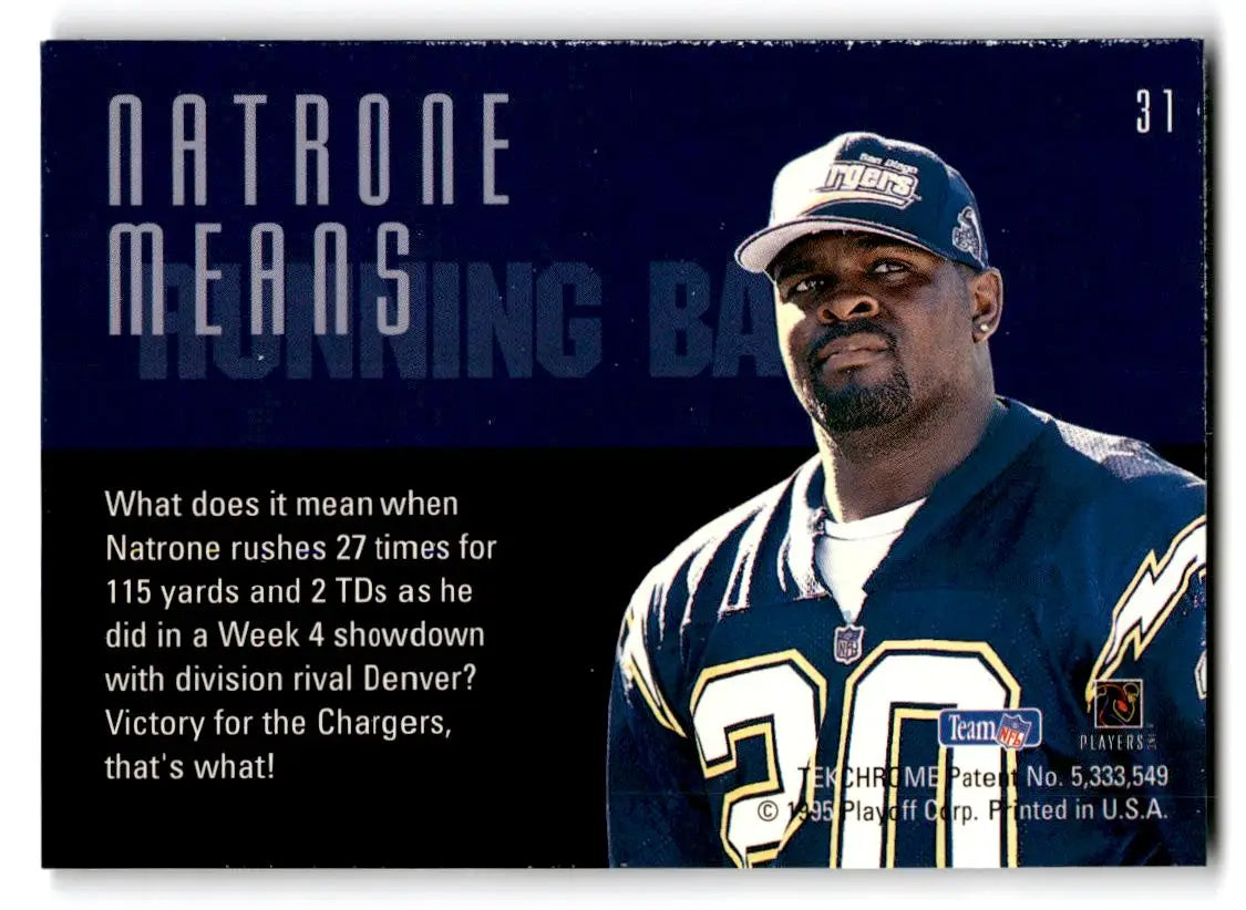 1995 Playoff Contenders #31 Natrone Means - Football Card Single